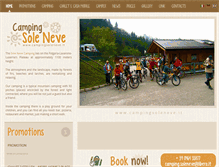 Tablet Screenshot of campingsoleneve.it